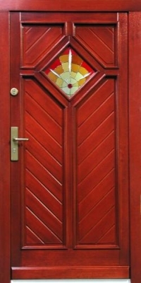 Czerwone drzwi zewnętrzne